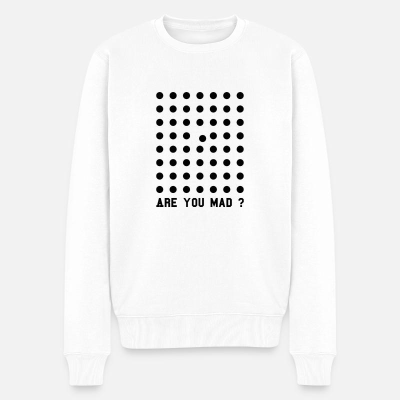 Manische Ausrichtung - Männer Premium Bio Pullover - Weiß