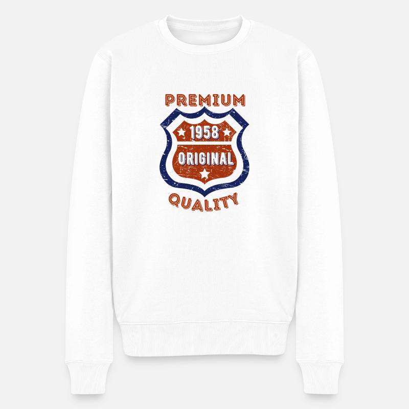 Qualité premium 1958 - Pull Premium bio Homme - blanc