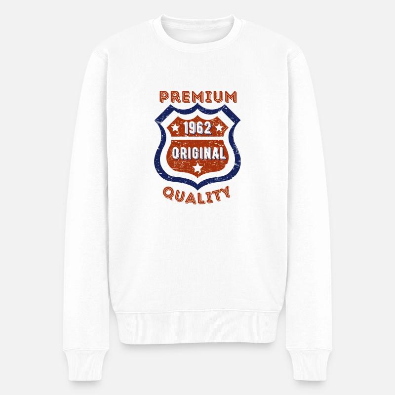 Qualité premium 1962 - Pull Premium bio Homme - blanc