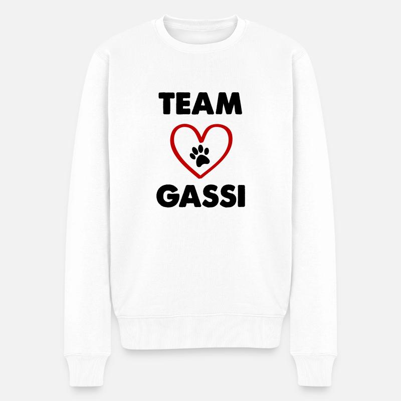 team gassi - Männer Premium Bio Pullover - Weiß
