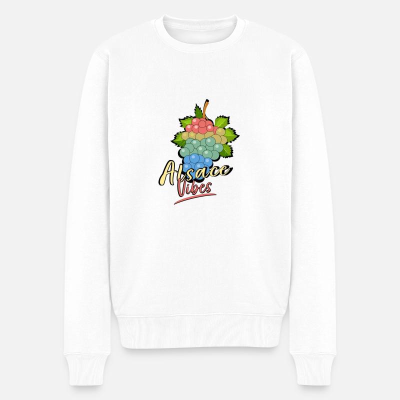 Alsace Vibes - Pull Premium bio Homme - blanc