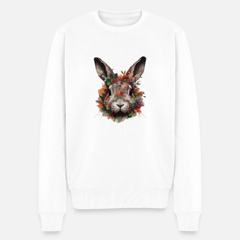 lapin - Pull Premium bio Homme - blanc