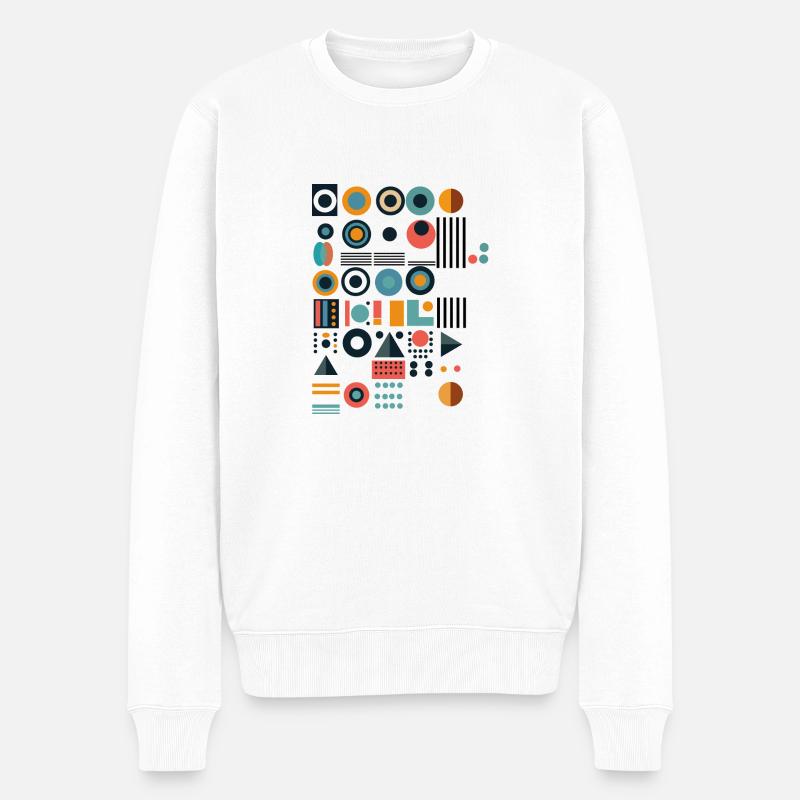 Design "Colorful Symphony" - Männer Premium Bio Pullover - Weiß
