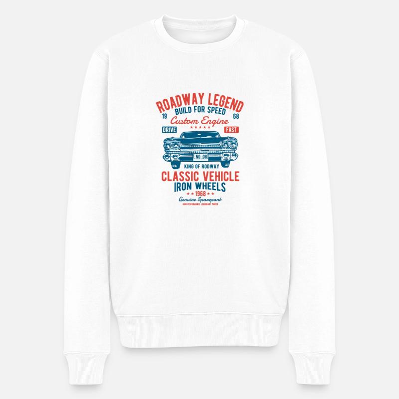 Légende Roadway - Pull Premium bio Homme - blanc