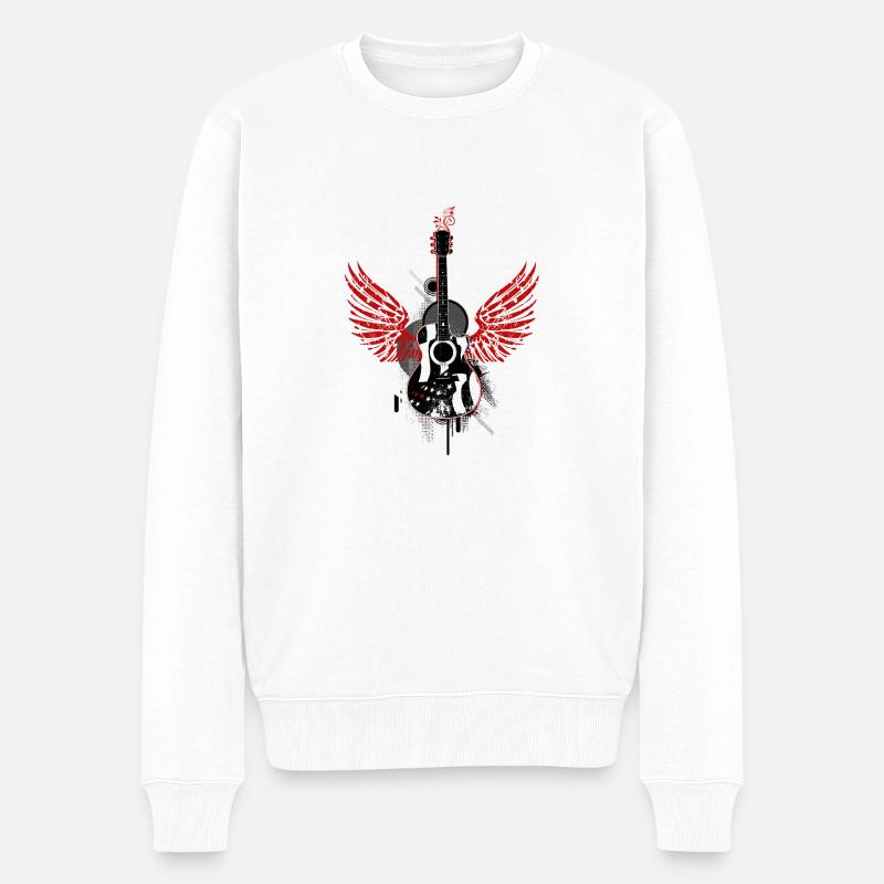 balançoire aile guitare danse Graffiti rock - Pull Premium bio Homme - blanc