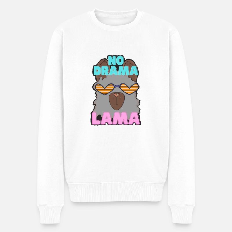 PAS DE DRAME LAMA - Pull Premium bio Homme - blanc