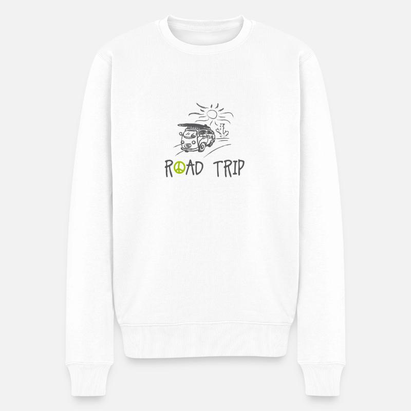 Road trip van - Pull Premium bio Homme - blanc