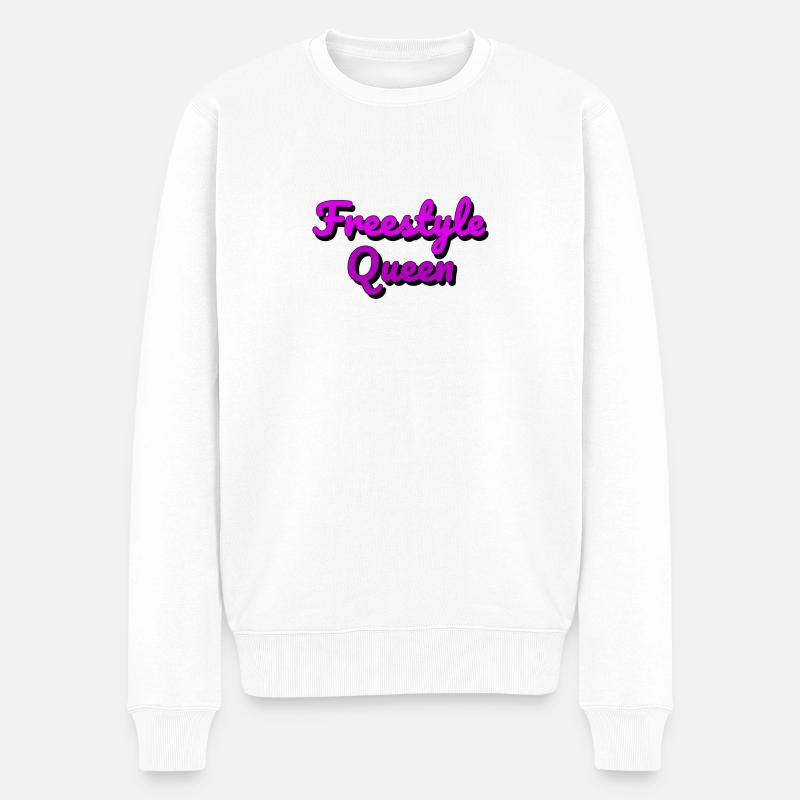 Freestyle Queen - Männer Premium Bio Pullover - Weiß