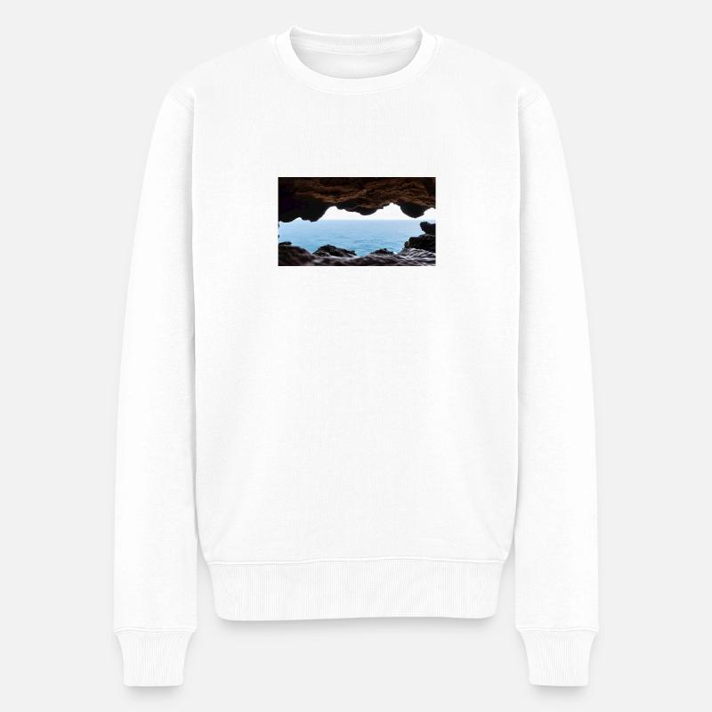 A cinematic view of Life - Männer Premium Bio Pullover - Weiß
