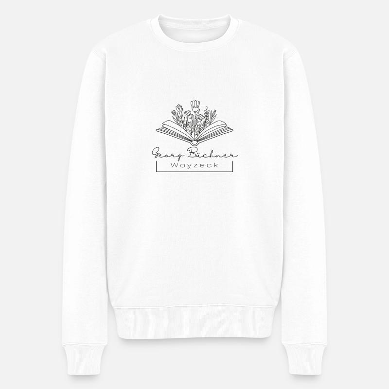 Georg Büchner - Woyzeck - Männer Premium Bio Pullover - Weiß