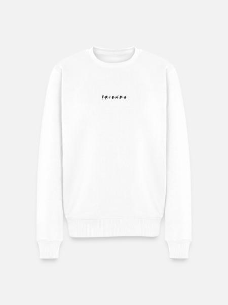Friends Official Logo As Embroidery Design - Men's Premium Organic Jumper - white