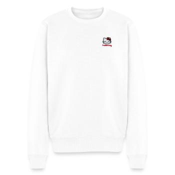 Hello Kitty Embroidered Portrait - Men's Premium Organic Jumper - white - Front - Thijin (182cm)