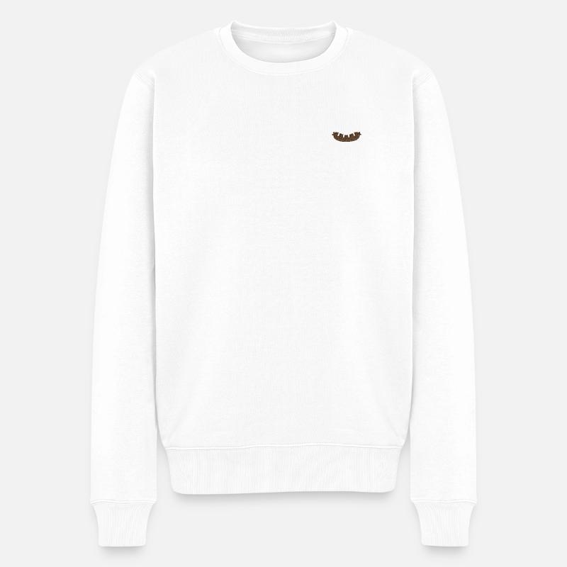 Bratwurst brodée - Pull Premium bio Homme - blanc