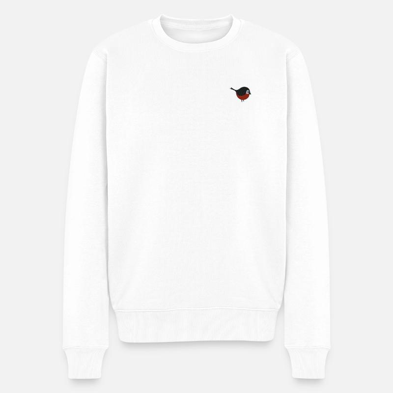 Vogel - Männer Premium Bio Pullover - Weiß