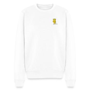 Janosch Kleiner Tiger Stick - Männer Premium Bio Pullover - Weiß - Vorne - Thijin (182cm)