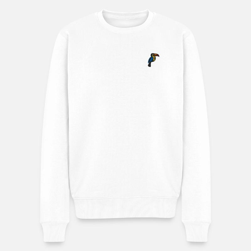 Exotic bird - Männer Premium Bio Pullover - Weiß