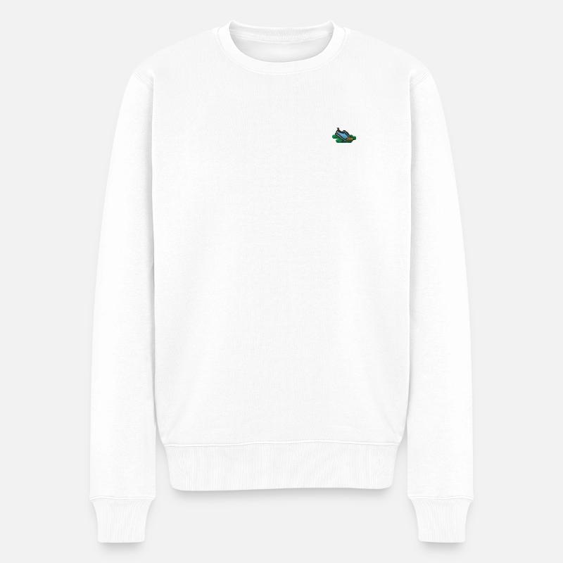 Sportschuh - Männer Premium Bio Pullover - Weiß