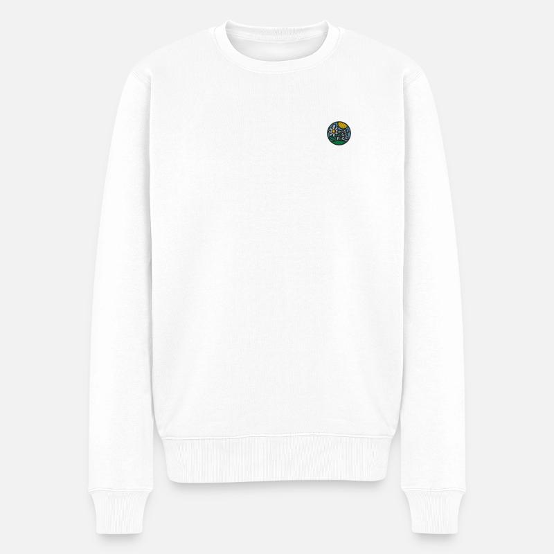 You must be nice - Männer Premium Bio Pullover - Weiß