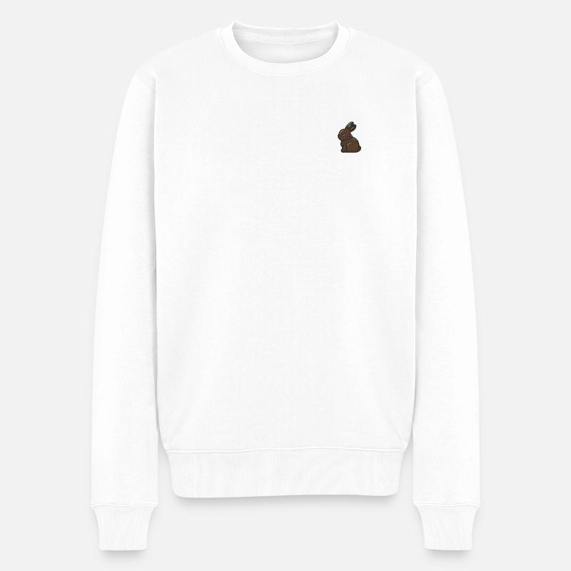 Chocolatebunny - Männer Premium Bio Pullover - Weiß