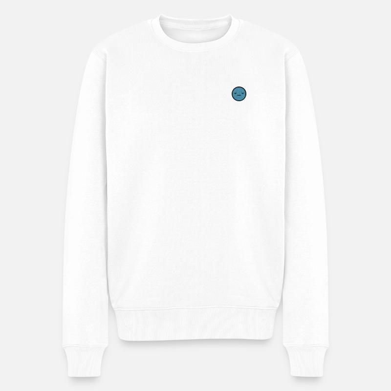 Poker Face - Männer Premium Bio Pullover - Weiß