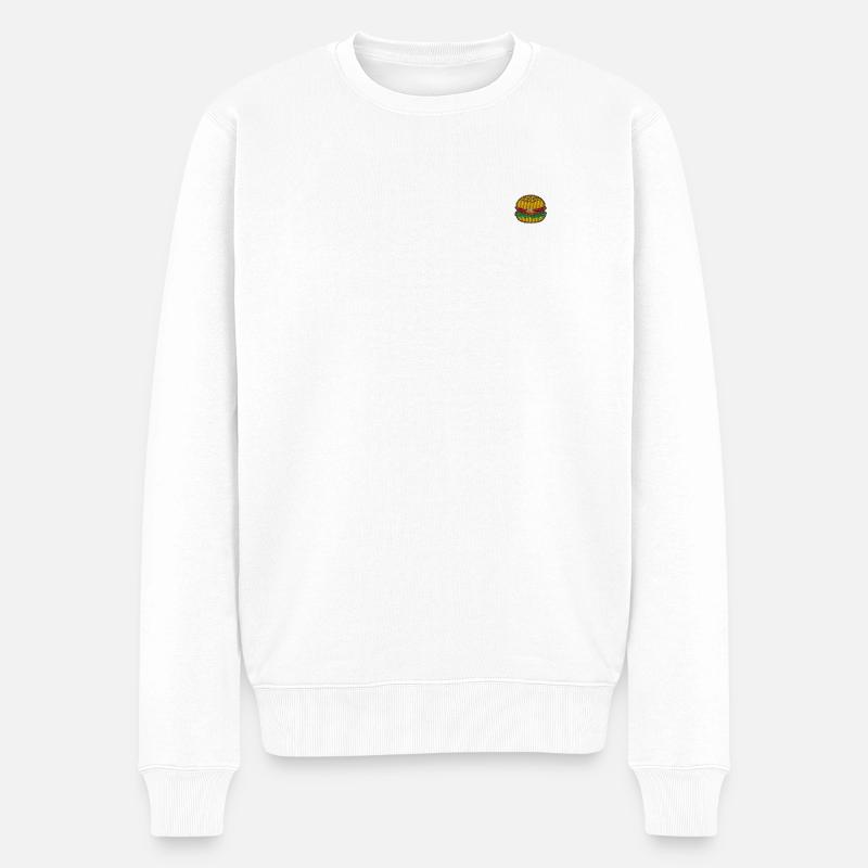 Burger 1 - Männer Premium Bio Pullover - Weiß