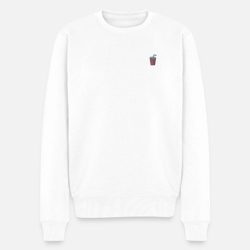 Tasse de limonade brodée - Pull Premium bio Homme - blanc