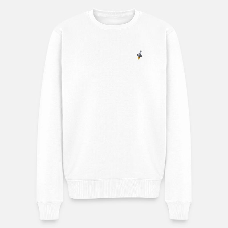Space shuttle - Männer Premium Bio Pullover - Weiß