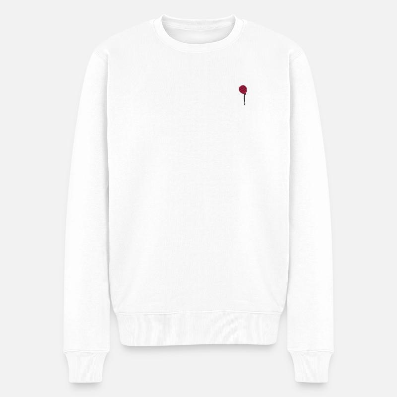 Ballon brodé - Pull Premium bio Homme - blanc