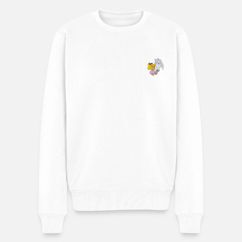 Bibi & Tina Bibi und Sabrina Stick - Männer Premium Bio Pullover - Weiß