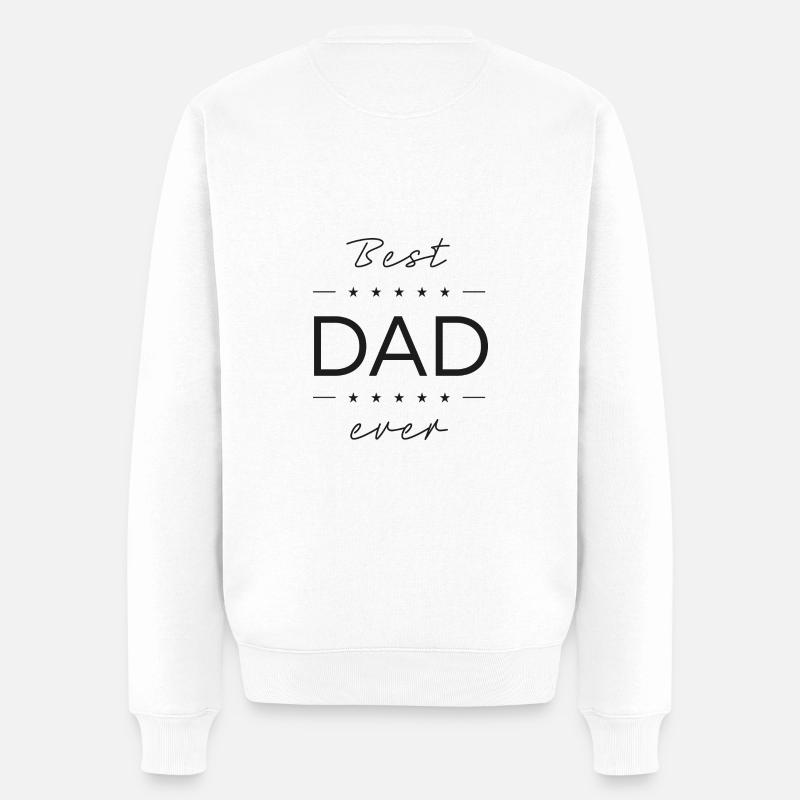 Best dad ever - Männer Premium Bio Pullover - Weiß