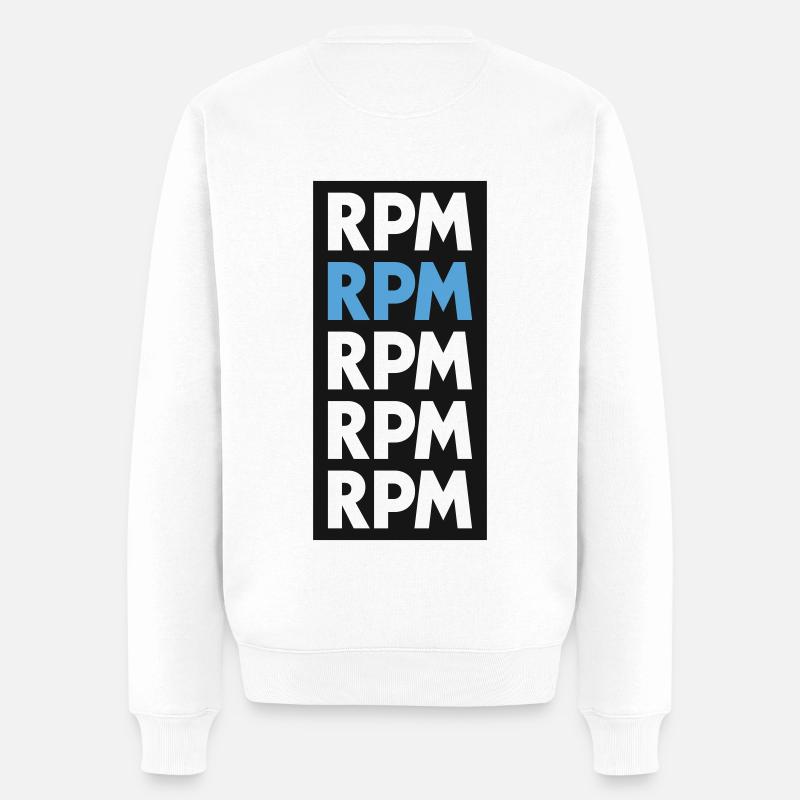 RPM Leidenschaft - Männer Premium Bio Pullover - Weiß