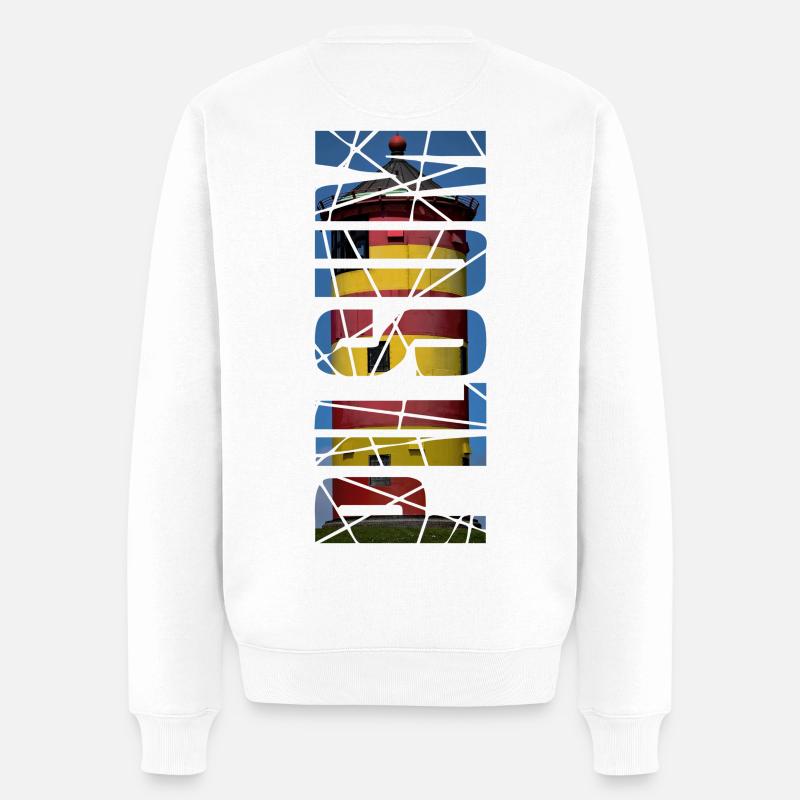 Phare Pilsum - cadeau - Pull Premium bio Homme - blanc