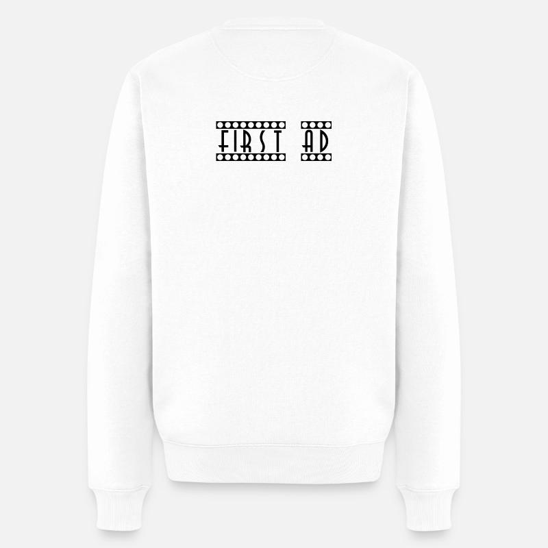 First_AD - Männer Premium Bio Pullover - Weiß