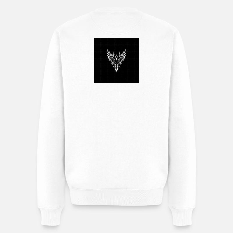 Black Eagle - Men's Premium Organic Jumper - white