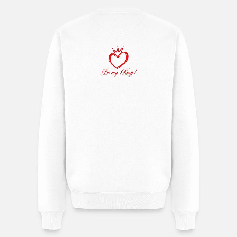 Cœur royal Be My King - Pull Premium bio Homme - blanc