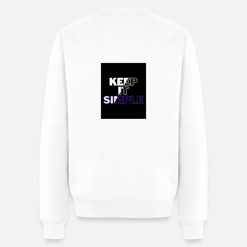Keep it simple - Männer Premium Bio Pullover - Weiß