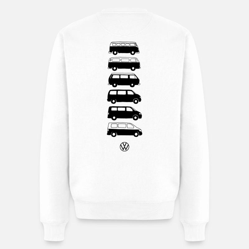 Volkswagen Verticale VW Camper Evolution con logo - Maglione ecologico premium da uomo - bianco