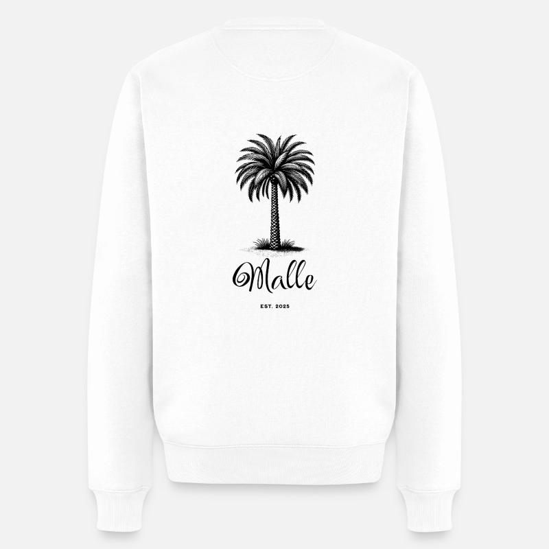 Malle EST 2025 - Männer Premium Bio Pullover - Weiß