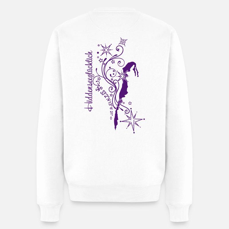Hiddenseeglücklich logo - Männer Premium Bio Pullover - Weiß
