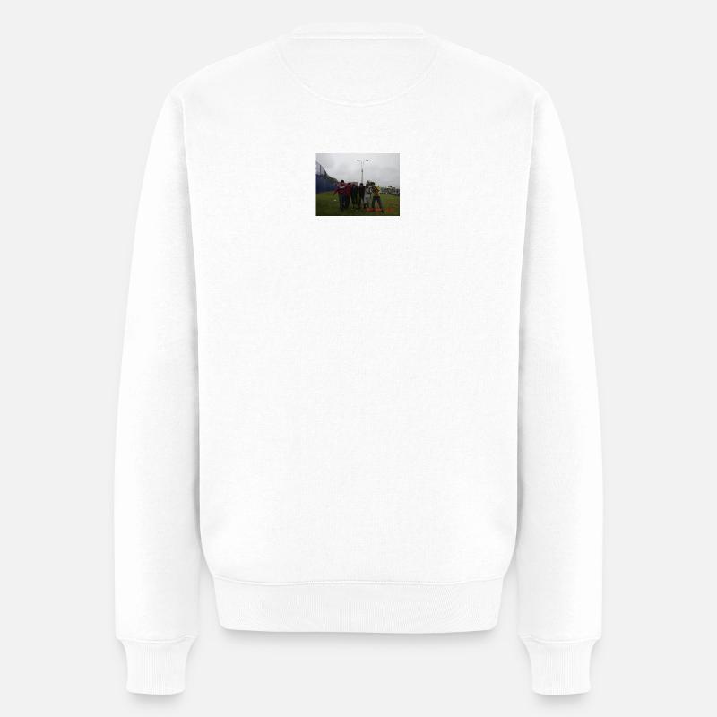Amis de groupe en plein air - Pull Premium bio Homme - blanc