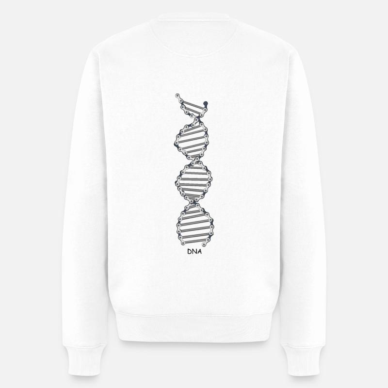 Fahrrad-DNA - Männer Premium Bio Pullover - Weiß