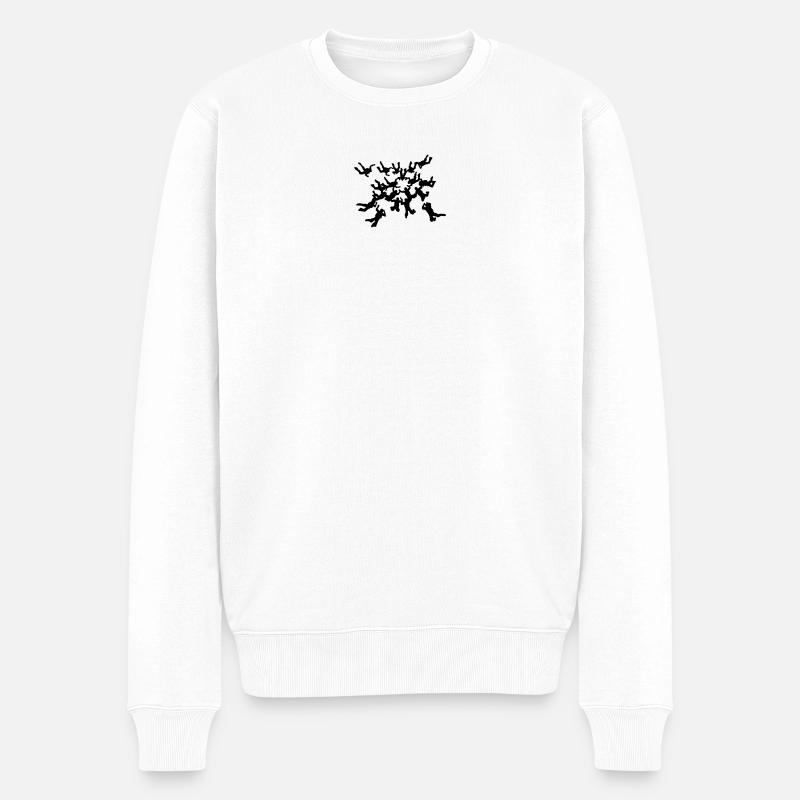Skydiving - Männer Premium Bio Pullover - Weiß