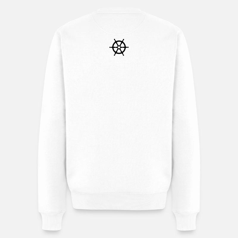 Segelboot - Männer Premium Bio Pullover - Weiß