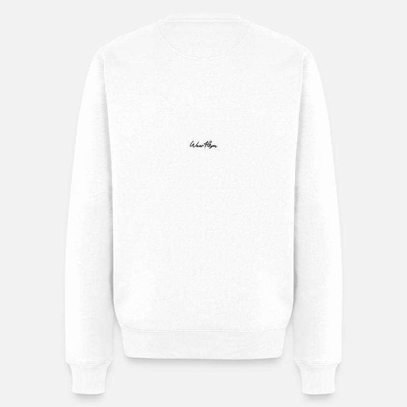 one more REP. (schwarz) - Männer Premium Bio Pullover - Weiß