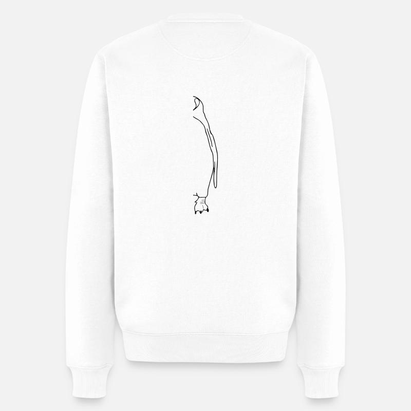 Blue Pinguin - Männer Premium Bio Pullover - Weiß