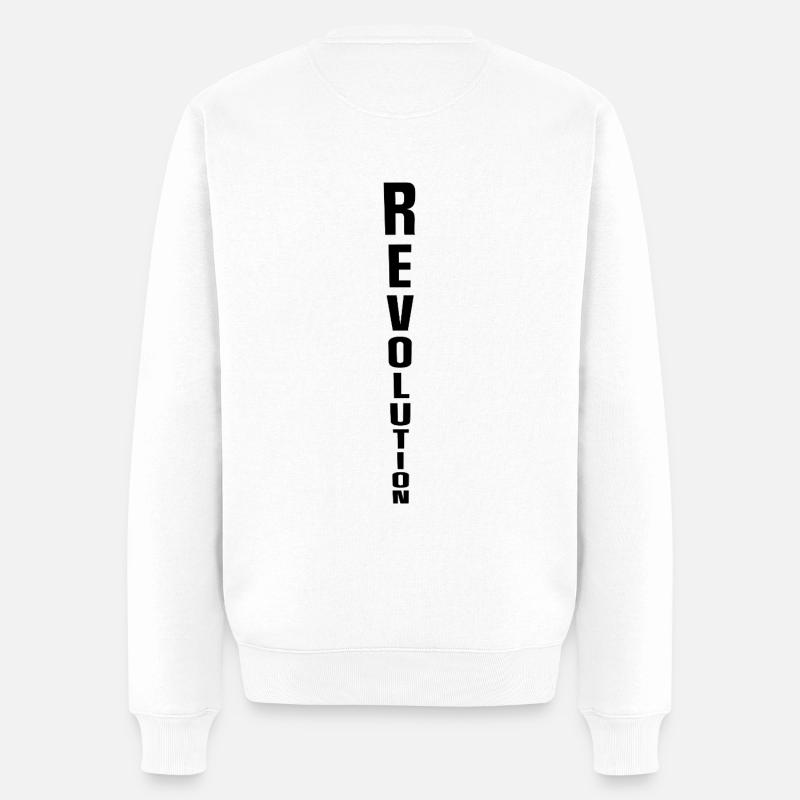 Revolution Backprint - Pull Premium bio Homme - blanc