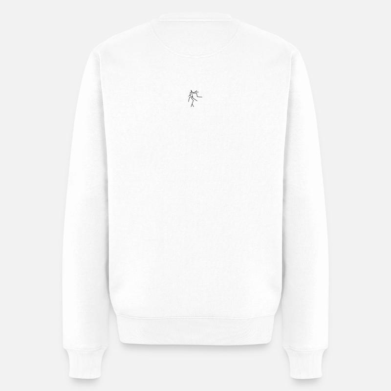 Blitz - Männer Premium Bio Pullover - Weiß