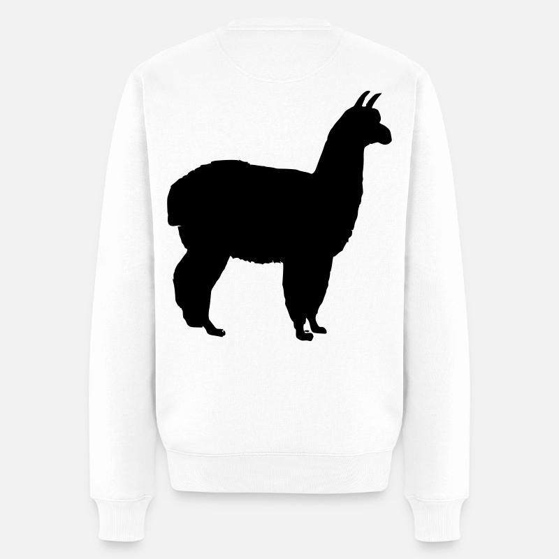 Edles Alpaka - Männer Premium Bio Pullover - Weiß