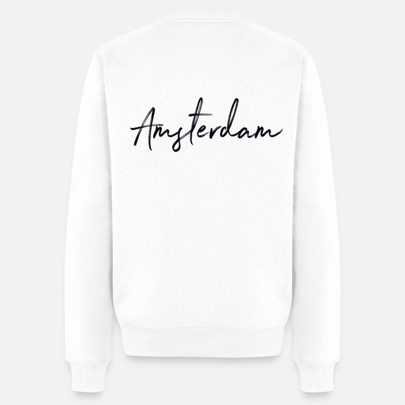 Amsterdam - Pull Premium bio Homme - blanc