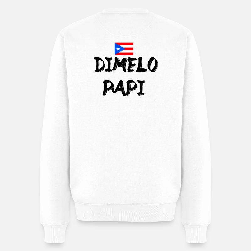 Dimelo Papi Latino - Männer Premium Bio Pullover - Weiß